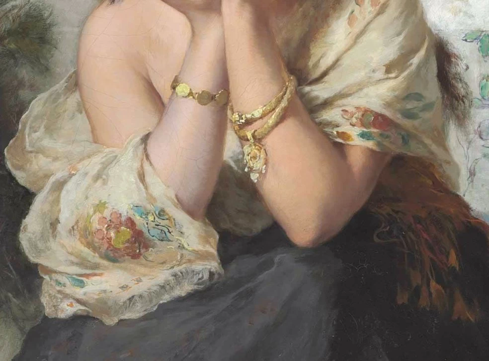 La ragazza del tamburello - dettaglio